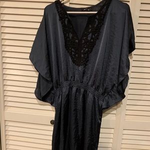 AGB Women’s Navy Silk Nightshirt